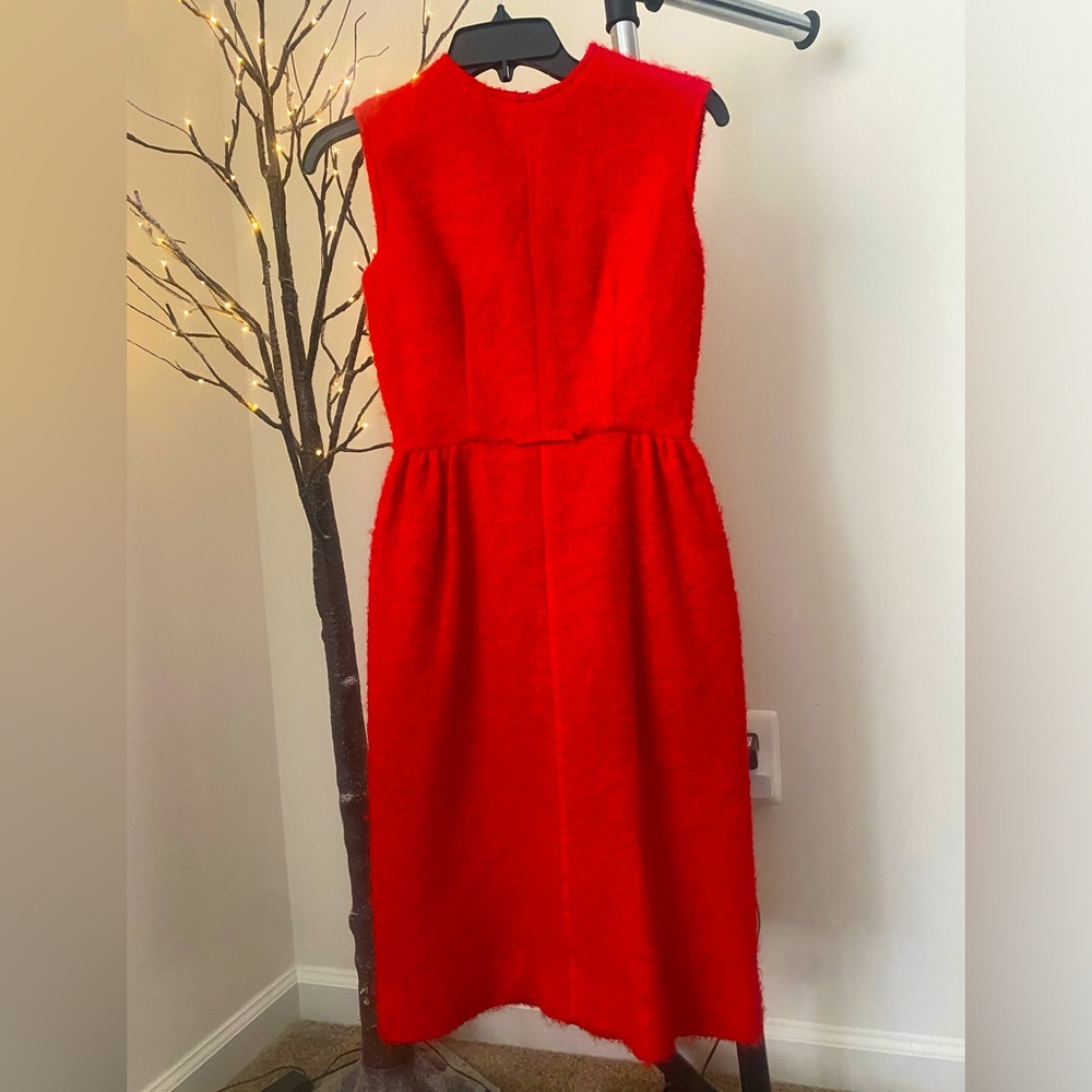 Vintage Wool Red Dress